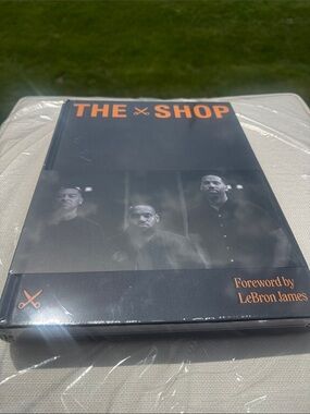 The Shop Coffee Table Book - Navy Blue with Orange Accents